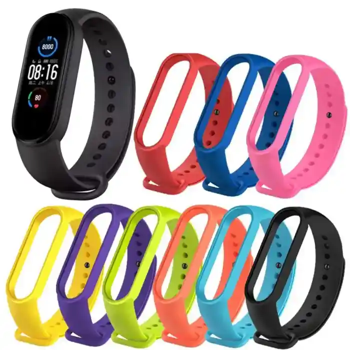 XIAOMI Mi Band 5/6/7 Silicone Strap Strap Smart Bracelet Replacement